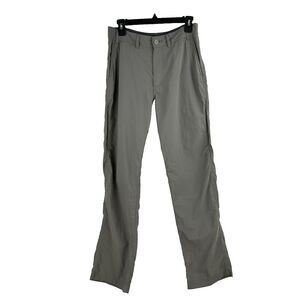 ExOfficio Cargo Pants Women 30 Gray Straight Leg Utility Pockets Stretch Zip Fly